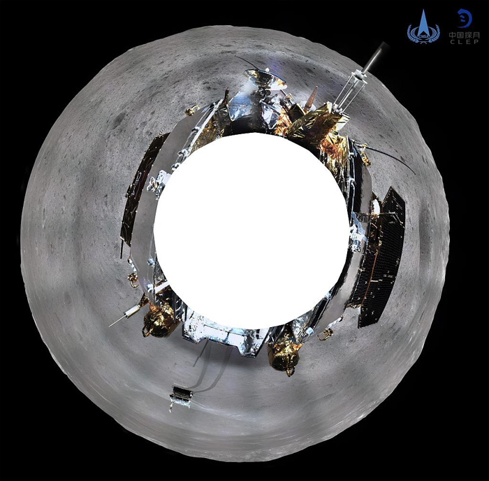 图片默认标题_fororder_（嫦娥四号）据中国国家航天局1月11日消息，嫦娥四号任务两器一星状态稳定，在月背完成360度环拍。