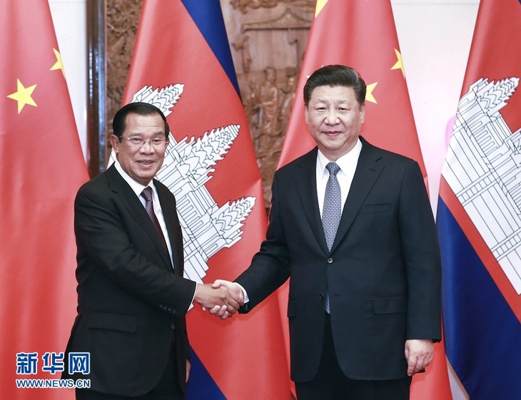 1月21日，国家主席习近平在北京钓鱼台国宾馆会见柬埔寨首相洪森。_fororder_1124022396_15480785011801n