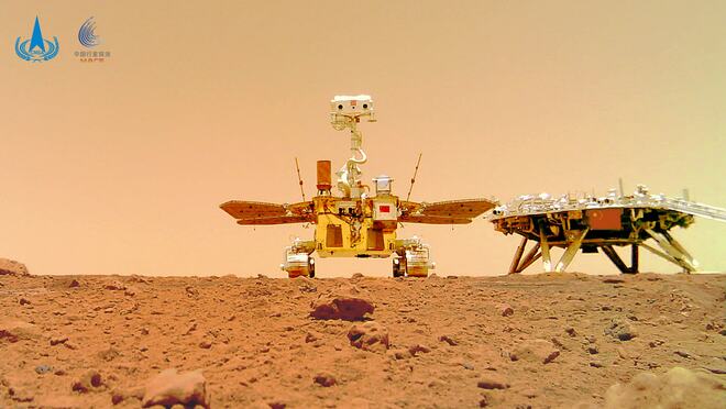 Mga larawang kinuha ng Mars rover ng Tsina, inilabas_fororder_c317179b92ee4eb2bcc7380520759e0a