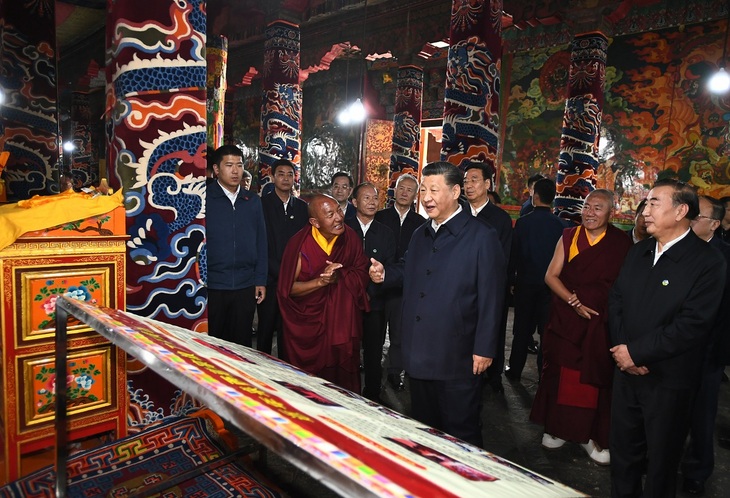 លោក Xi Jinping អញ្ជើញទៅត្រួតពិនិត្យការងារនៅទីក្រុង Lhasa ភូមិភាគស្វយ័ត Xizang_fororder_习西藏春风4配图1