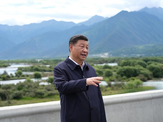Dapat pangalagaan ang “natitirang pure land” na Tibet — Xi Jinping_fororder_20210724XiRiver1550
