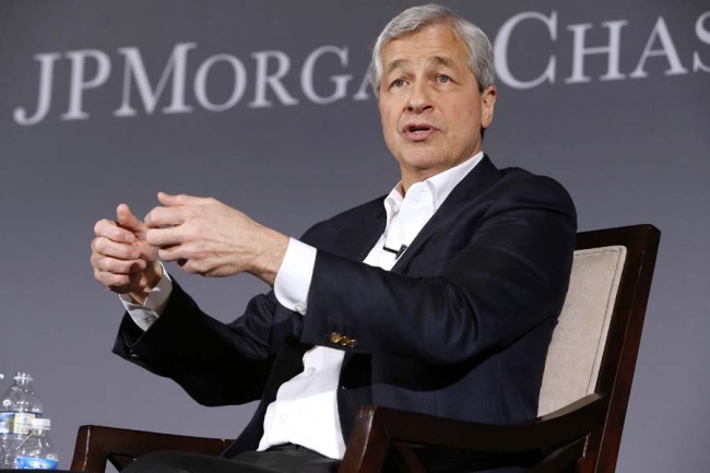 The file photo shows Jamie Dimon, Chairman and CEO of JPMorgan Chase speaking at the Chamber of Commerce of the United States of America in Washington, DC.on Tuesday, April 4, 2017. [File photo: AP]