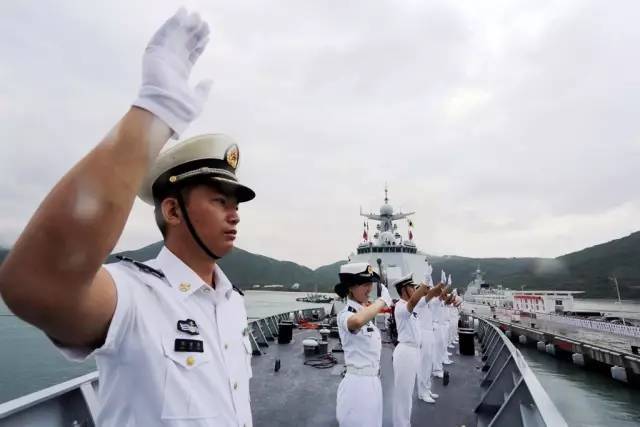 A Chinese naval fleet leaves for a joint military exercise with the Russian navy in June, 2017. [File photo: Modern Navy]