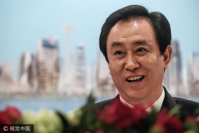 Hui Ka Yan,chairman of property company Guangzhou Evergrande Group. [Photo：VCG]