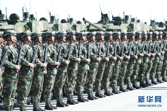 China holds a military parade at Zhurihe training base in China's Inner Mongolia Autonomous Region on July 30, 2017. [File Photo: Xinhua]
