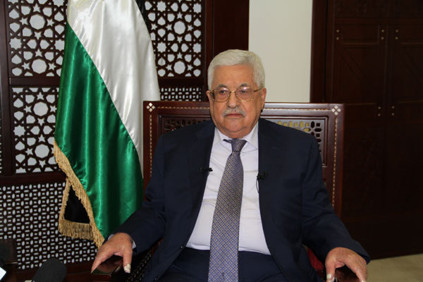 Palestinian President Mahmoud Abbas speaks during an interview on October 23, 2017. [Photo: China Plus]