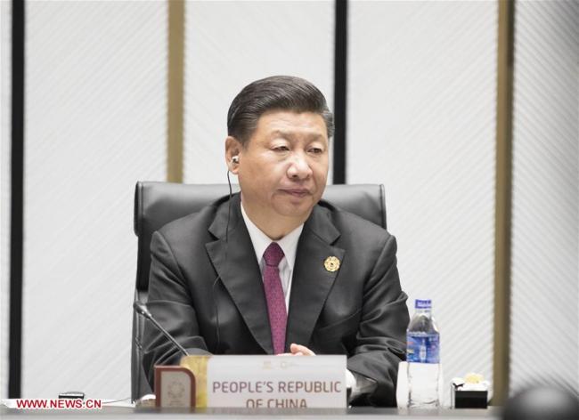 Chinese President Xi Jinping attends the 25th Asia-Pacific Economic Cooperation (APEC) Economic Leaders' Meeting in Da Nang, Vietnam, Nov. 11, 2017. [Photo: Xinhua]