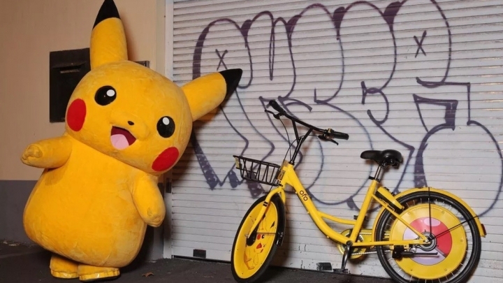 Pikachu shared bikes unveiled in Shanghai - China Plus