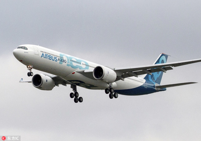 An Airbus plane. [File photo: IC]