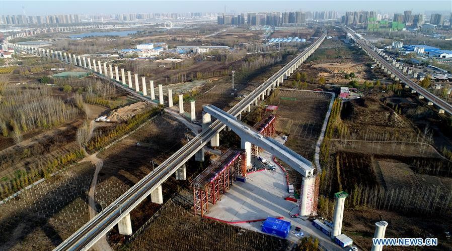 Bridge over Beijing-Guangzhou high-speed railway completes rotation ...