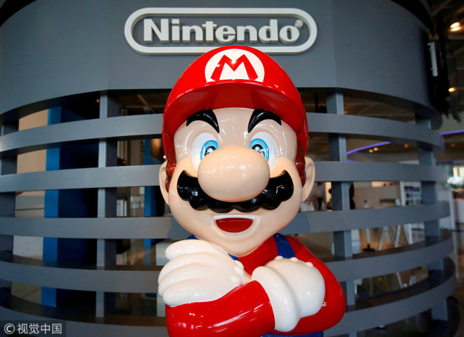 Mario, the flagship character in Nintendo's video game series "Mario Bros."  [File photo: VCG]