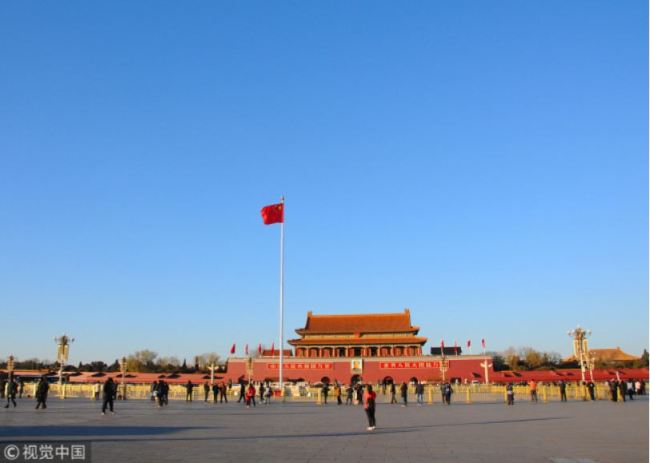 Tian’anmen Square under the blue sky in Beijing on December 11, 2017 [Photo: VCG]