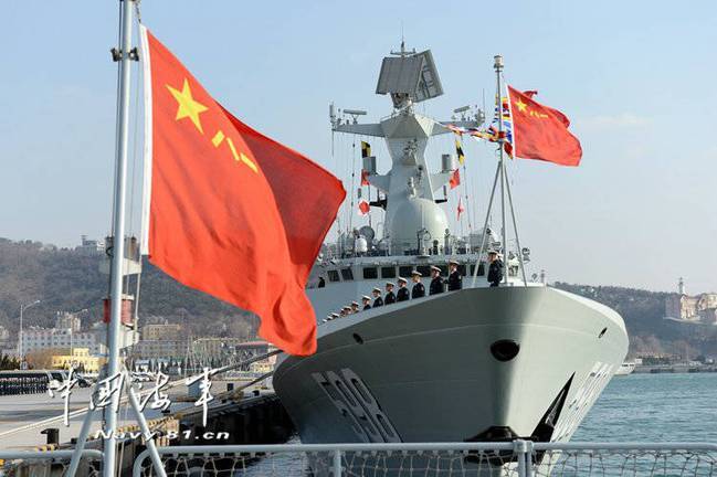 The photo shows the missile frigate "Rizhao", which has been commissioned by the People's Liberation Army Navy on Friday. [Photo: navy.81.cn]