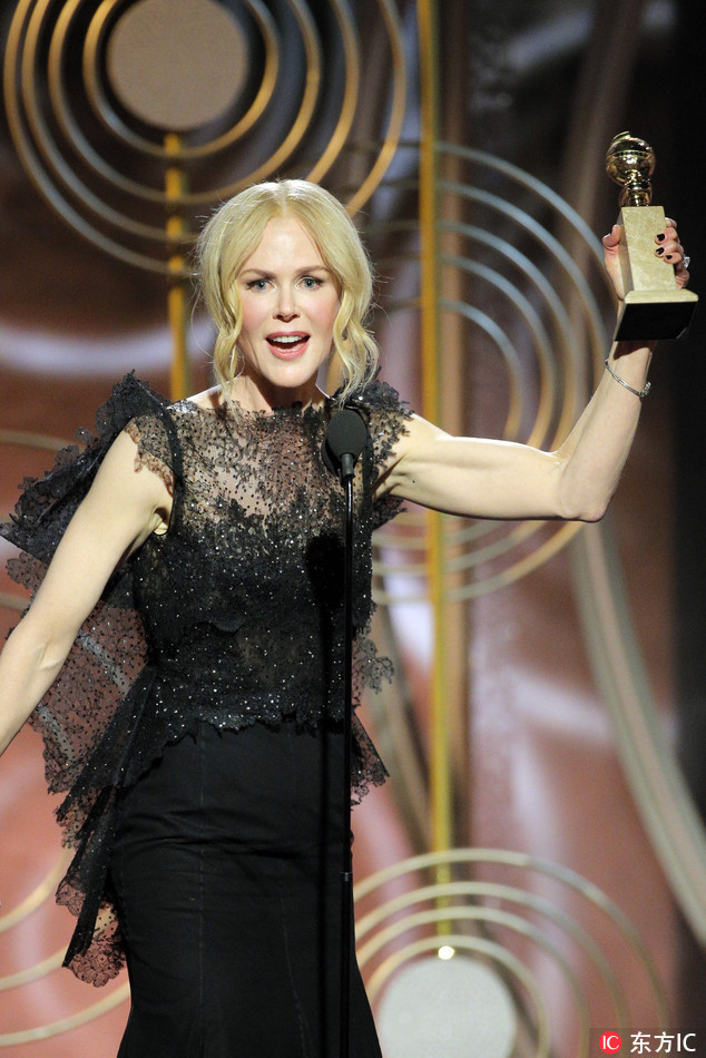 Nicole Kidman  attends the 75th Golden Globe Awards ceremony. [photo: from dfic.cn]