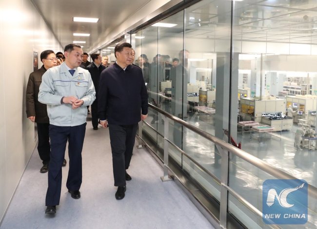 President Xi stresses real economy, high-quality manufacturing during inspections in SW China's Sichuan. [Photo: Xinhua]