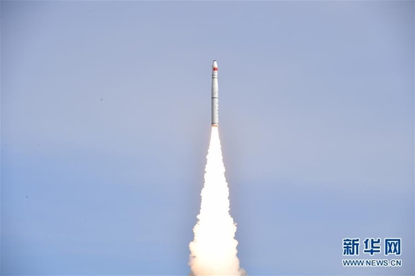 China launches two high-resolution optical remote sensing satellites Jilin-1 Video 07 and 08 using a Long March-11 rocket into orbit from Jiuquan Satellite Launch Center in northwest China on January 19, 2018. [Photo: Xinhua]