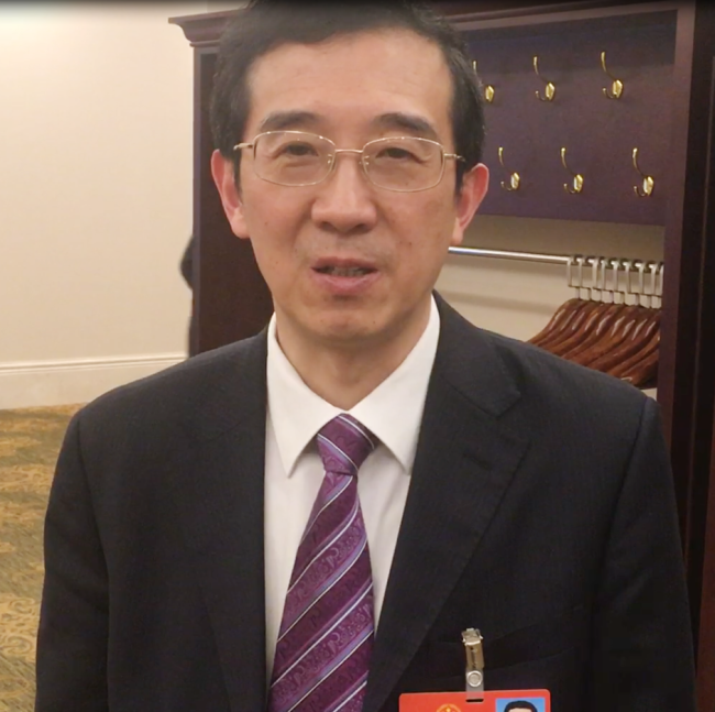 NPC deputy Yang Zhen, also the president of Nanjing University of Posts and Telecommunications. [Photo: China Plus]