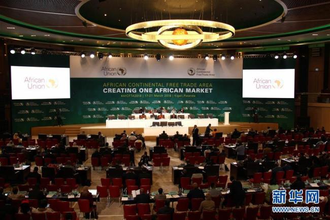 The 10th Extraordinary Session of the Assembly of the African Union (AU) on the AfCFTA opens in Kigali, capital city of Rwanda on March 17, 2018. [Photo: Xinhua]