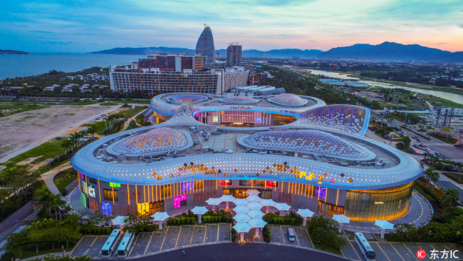 Aerial view of the world's largest duty-free mall Sanya Haitang Bay Duty-free Mall in Sanya city, south China's Hainan province, 21 July 2017. [File photo: IC]