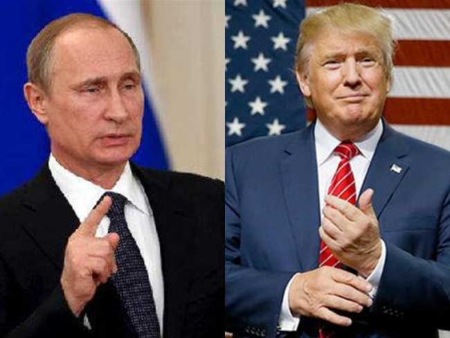 U.S. President Donald Trump (R) and Russian President Vladimir Putin(L). [File Photo: China Plus]