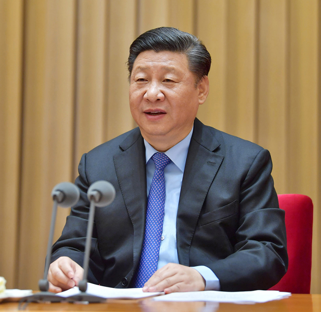 Chinese President Xi Jinping, also general secretary of the Communist Party of China Central Committee, chairman of the Central Military Commission, and head of the Central Cyberspace Affairs Commission, speaks at a national conference on the work of cybersecurity and informatization held from April 20 to 21 in Beijing, capital of China. [Photo: Xinhua]