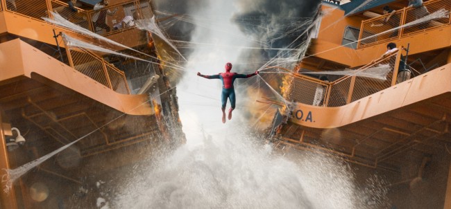 Movie poster of 'Spider-Man: Homecoming'. The Third Floor, the world's leading visualization studio, participated in the previsualization of production for a number of blockbusters, including "Spider-Man: Homecoming," "Wonder Woman," and "Rogue One: A Star Wars Story." [Photo: IC]