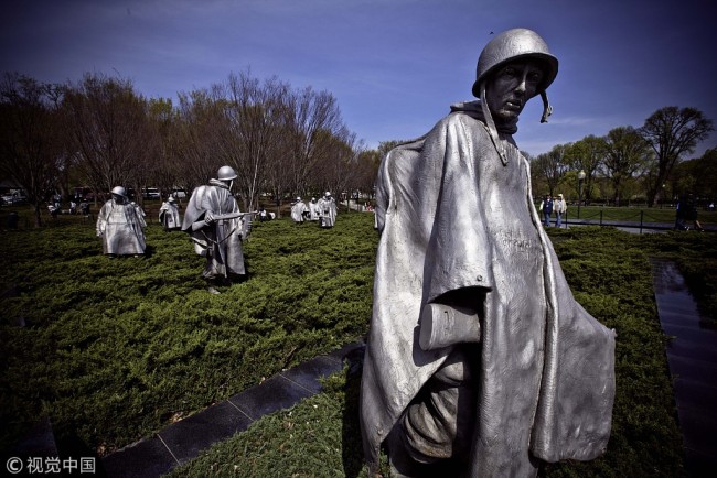 Korean War Memorial, Washington D.C. USA.[File Photo: VCG]
