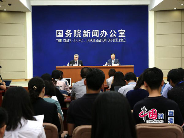 A press conference focusing on China's economic performance in the first half of 2018 is held by the State Council Information Office in Beijing on July 16th, 2018. [Photo: meldingcloud.com.cn]