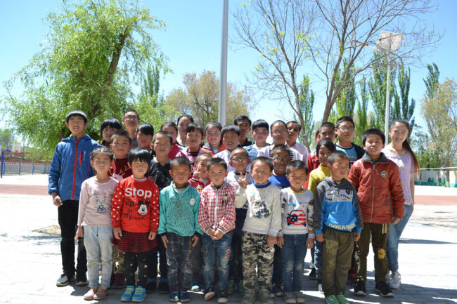 Students at the Ma'erzhuang Primary School in the Ma'erzhuang village of Northwest China's Ningxia Hui Autonomous Region. [Photo: China Plus]