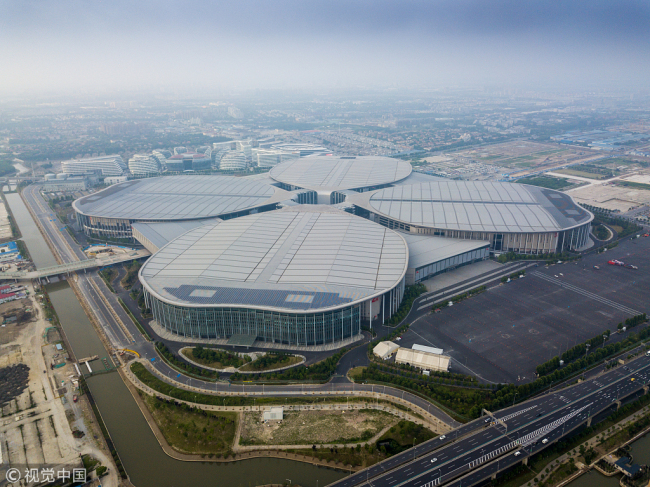 National Exhibition and Convention Center in Shanghai, where the first China International Import Expo (CIIE) will be held. [File photo: VCG]