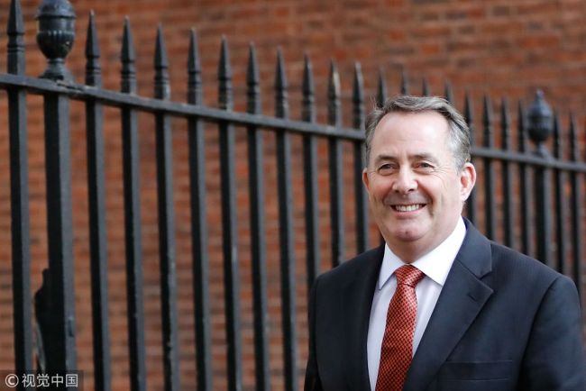 Britain's International Trade Secretary Liam Fox leaves 10 Downing Street in London on October 9, 2018 after attending the weekly meeting of the cabinet. [File Photo: VCG]