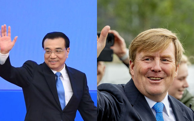Chinese Premier Li Keqiang and Dutch King Willem-Alexander [Photo: China Plus]