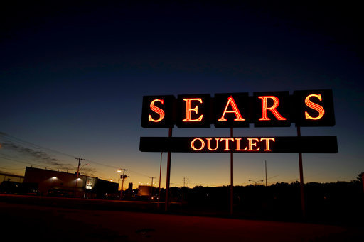 A sign for a Sears appliance outlet store is displayed Tuesday, Oct. 16, 2018, in Kansas City, Mo. Sears filed for Chapter 11 bankruptcy protection Monday, Oct. 15, buckling under its massive debt load and staggering losses.  [Photo: AP]