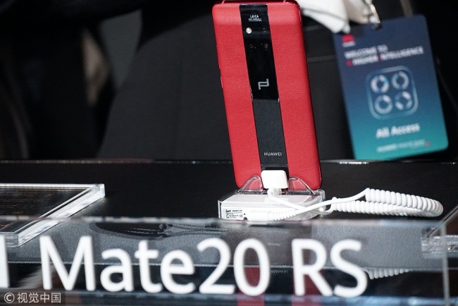 A Mate 20 Pro Porsche Design handset.[File Photo: VCG]