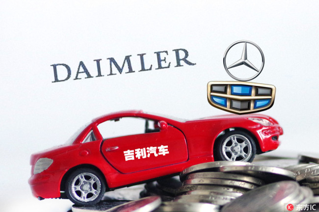 China's Geely Group Company and Germany's Daimler Mobility Services announced Wednesday, Oct. 24, 2018, that they will form a premium ride-hailing joint venture in China.[File Photo: IC]