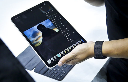 An iPad Pro is reviewed after an event announcing new products Tuesday Oct. 30, 2018, in the Brooklyn borough of New York. [Photo: AP]