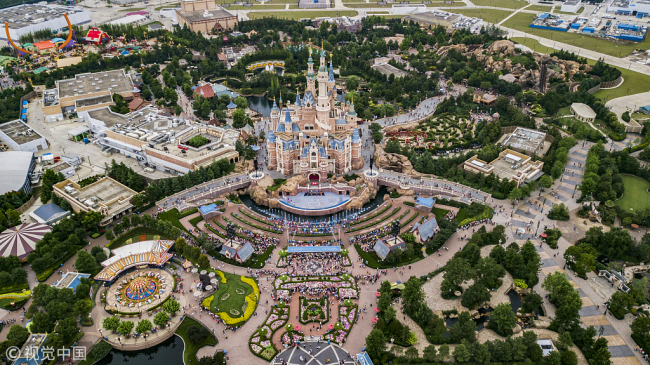 An aerial view of Shanghai Disney Resort. [Photo: IC]
