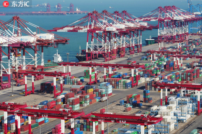 Port of Qingdao. [Photo:IC]