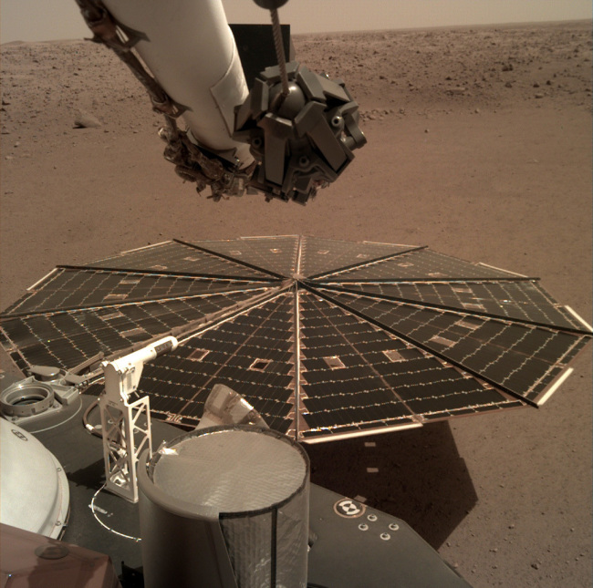 NASA's InSight lander, which touched down on Mars just 10 days ago, has provided the first ever "sounds" of Martian winds on the Red Planet, said NASA on Friday.