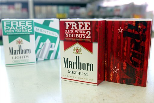Promotional packs of Marlboro Medium and Malboro Lights are photographed in a grocery store in New York.[File Photo: AP]