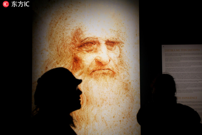 A portrait of Leonardo da Vinci at the 500 Years of Genius Exhibition in Athens, Greece on November 29, 2018 [File photo: NurPhoto/Giorgos Georgiou]