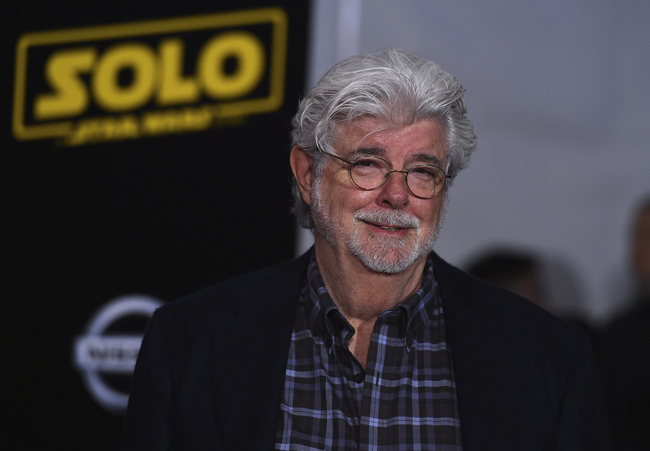 George Lucas arrives at the premiere of "Solo: A Star Wars Story" at El Capitan Theatre on Thursday, May 10, 2018, in Los Angeles.[Photo:AP]