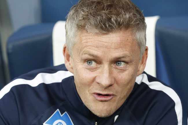 In this Thursday, Aug. 23, 2018 file photo, Molde's head coach Ole Gunnar Solskjaer watches his team prior to the Europa League play-off round, first leg soccer match between Zenit and Molde at Petrovsky stadium in St. Petersburg, Russia. [Photo: AP]