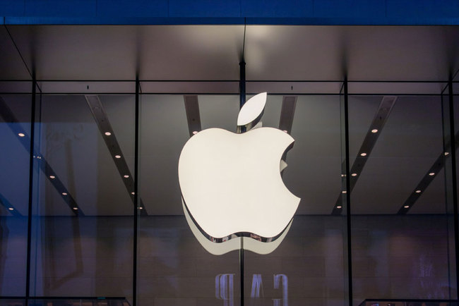 The logo of Apple is seen on an Apple Store in Nanjing, Jiangsu province, on January 3, 2019. [Photo: IC]