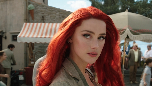 Amber Heard taking on the role of Mera in the superhero film "Aquaman" [Photo provided to China Plus]