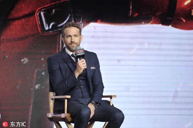 Canadian-American actor Ryan Reynolds attends the China press conference for his new movie "Deadpool 2" in Beijing, China, 20 January 2019.[Photo：IC]