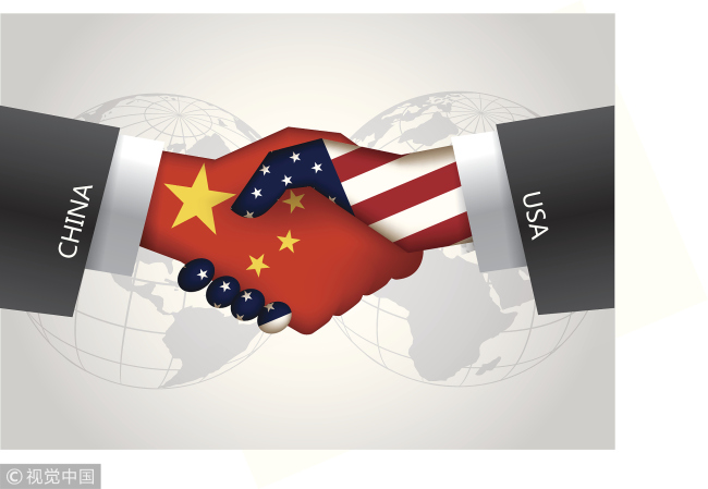 China-U.S. handshake [Photo: VCG]
