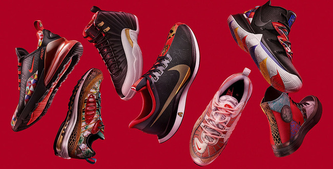 This undated photo provided by NIKE, Inc. shows the shoe company's 2019 Nike Chinese New Year collection to commemorate the Year of the Pig.[Photo: AP]