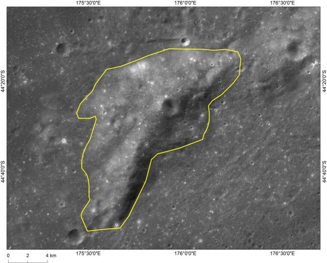 Image shows Mons Tai, which is 46 kilometers to the northwest of the Chang'e-4 landing site. [Photo: China Plus]