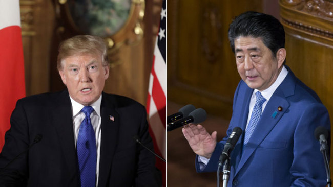 U.S. President Donald Trump and Japanese Prime Minister Shinzo Abe [Photo: China Plus]